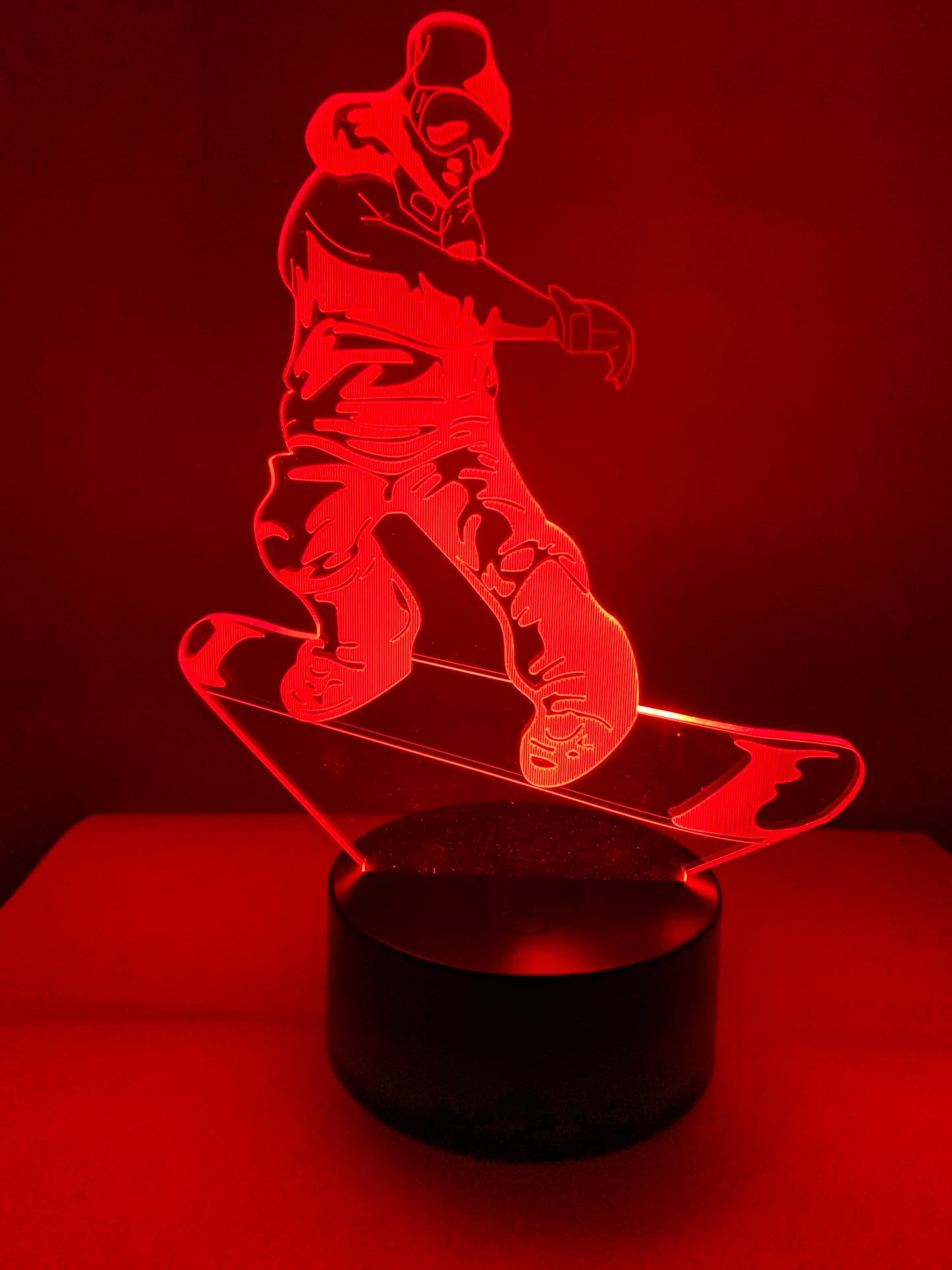Lampe 3D DEL Snowboard (Planche à neige)