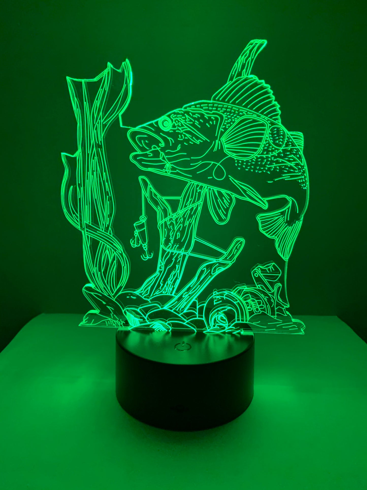 Lampe 3D DEL Pêche Gros Poisson
