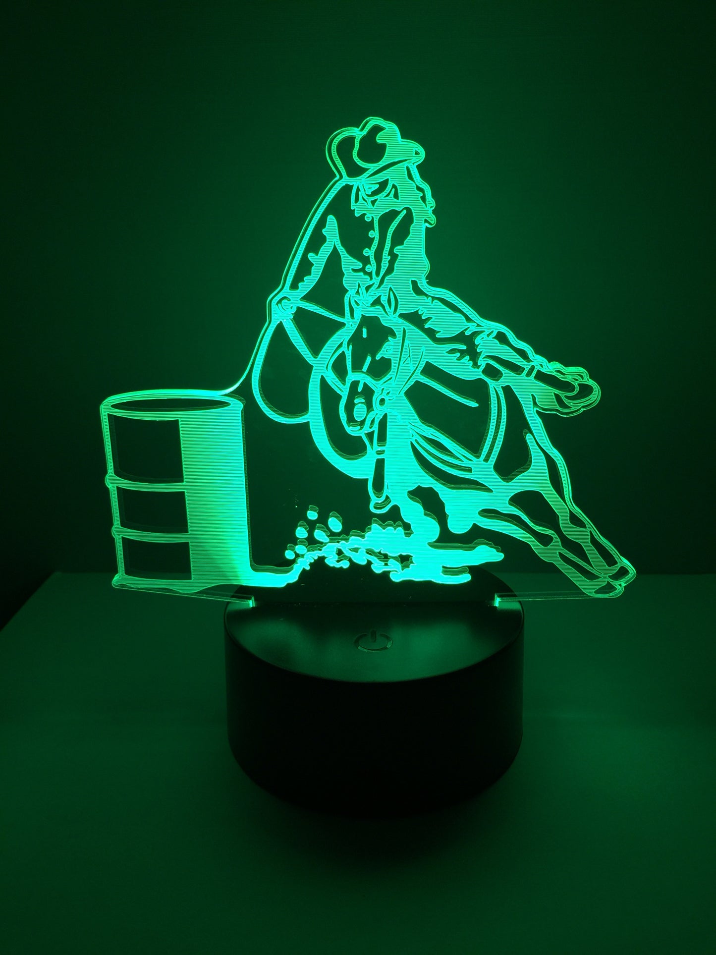 Lampe 3D DEL Cheval de baril