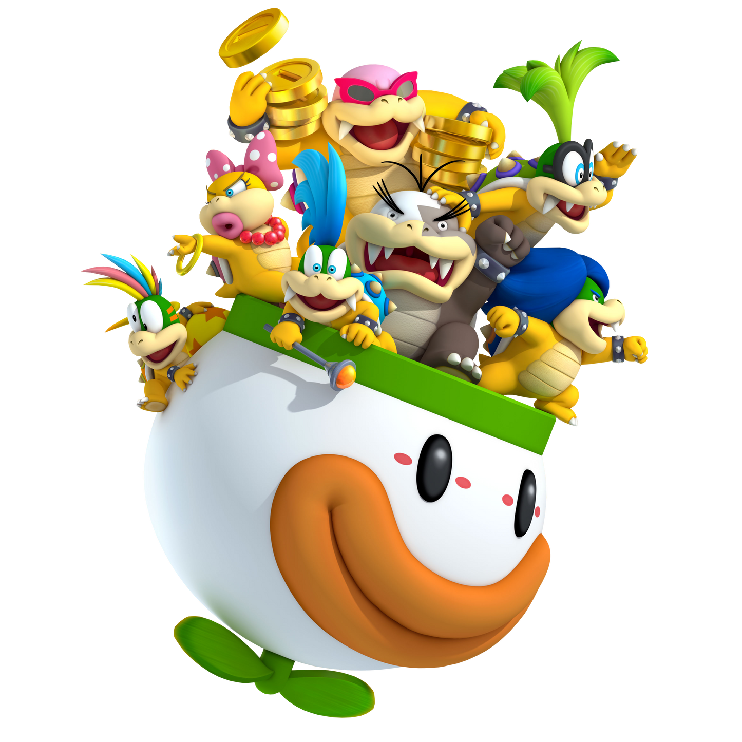 Autocollant pour tasse Équipe Bowser Clown Car