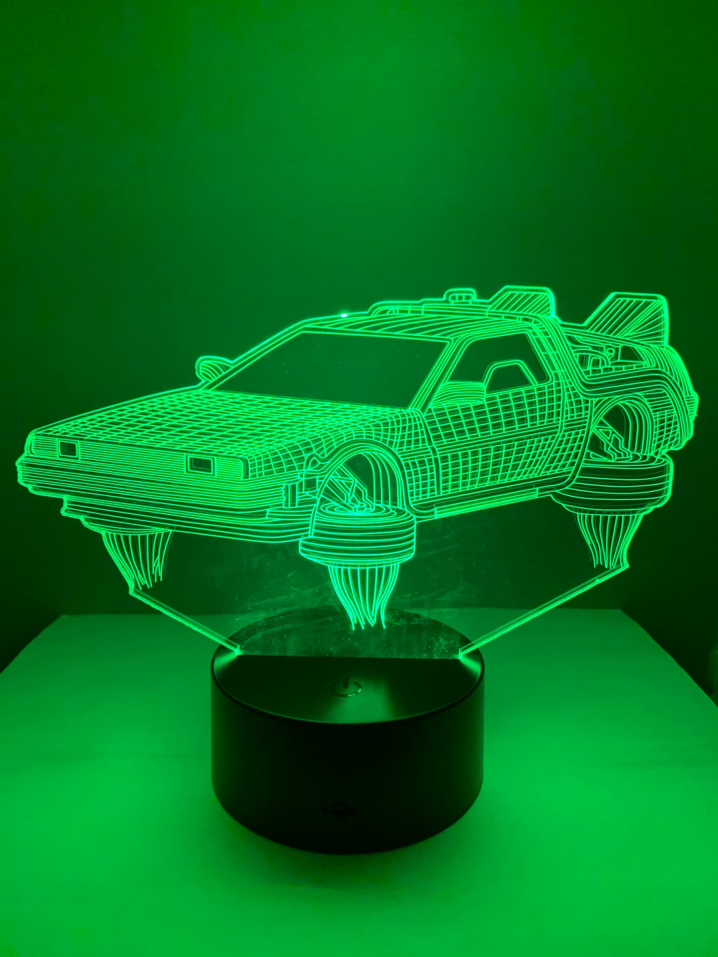 Lampe 3D DEL Auto DeLorean Retour Vers Le Futur