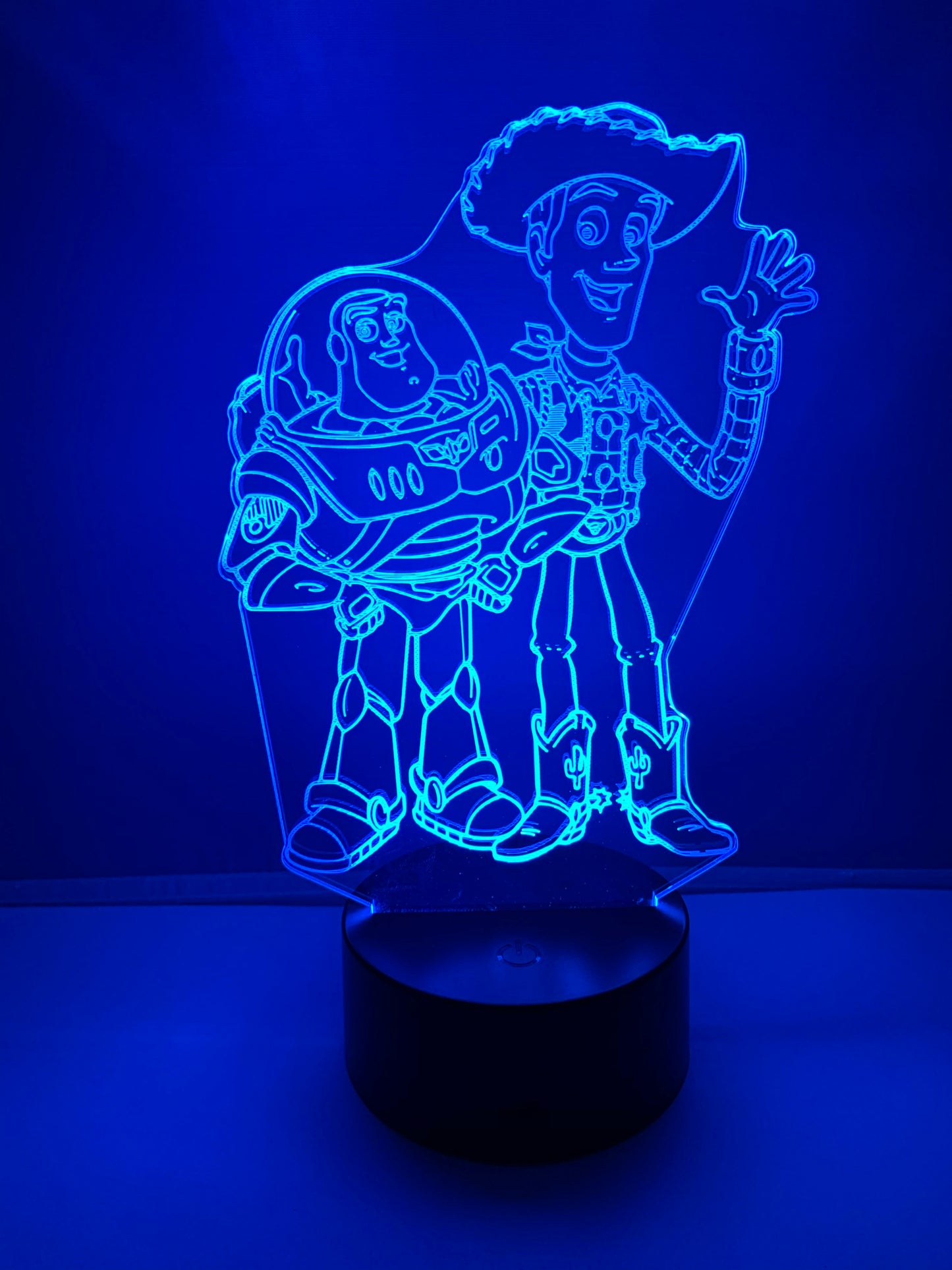 Lampe 3D DEL Woody et Buzz Histoire de jouets