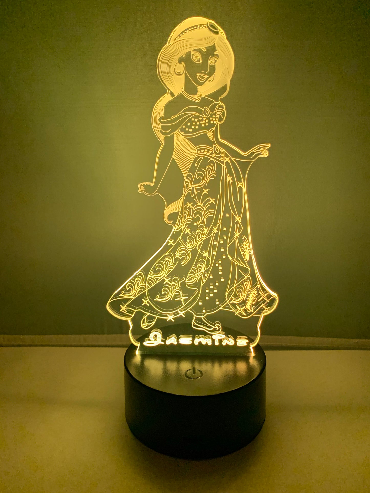 Lampe 3D DEL Princesse Jasmine Aladdin