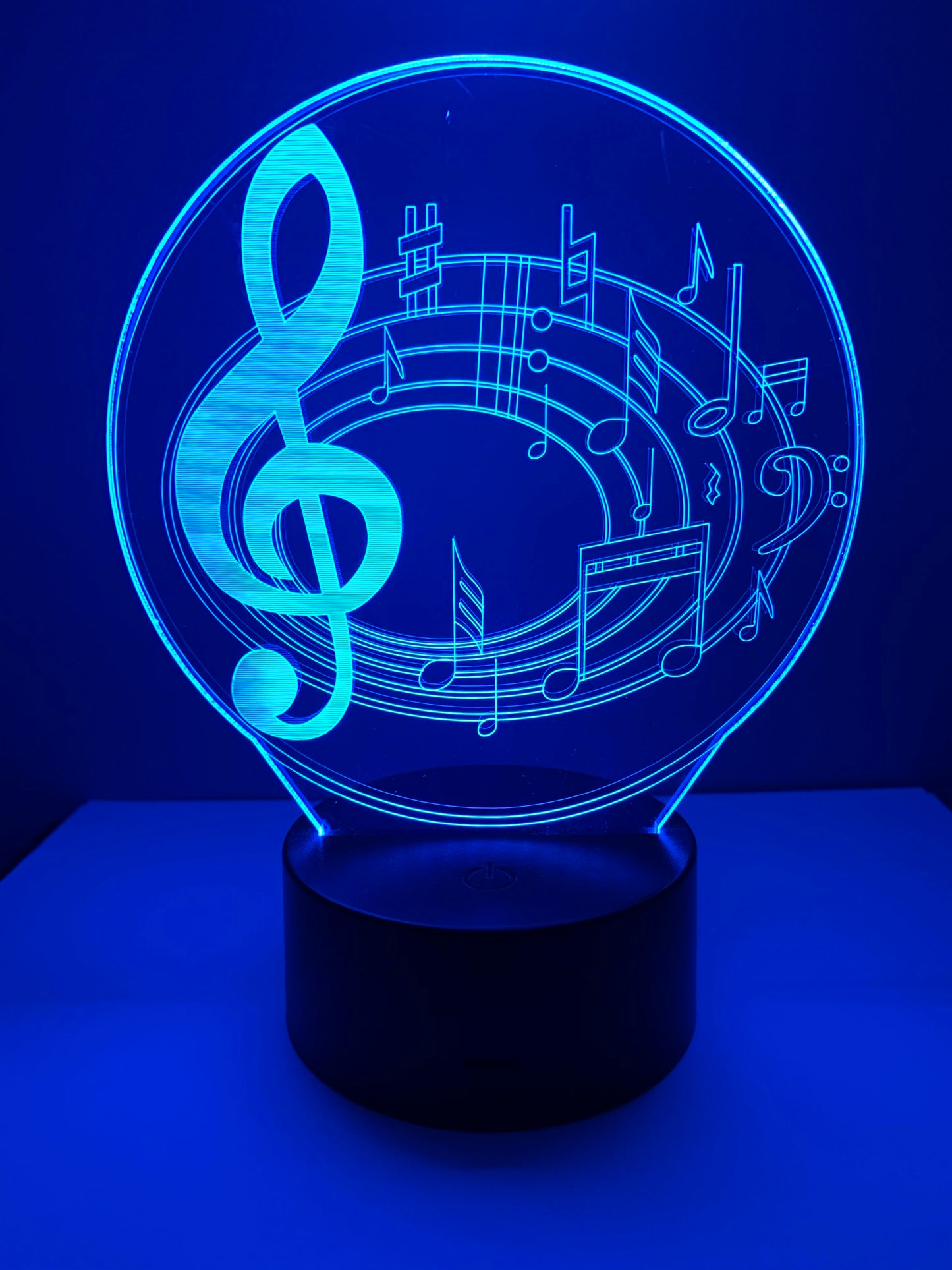 Lampe 3D DEL Notes de musique