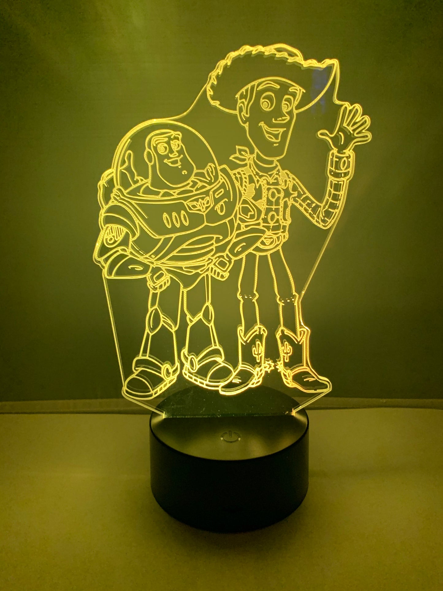 Lampe 3D DEL Woody et Buzz Histoire de jouets