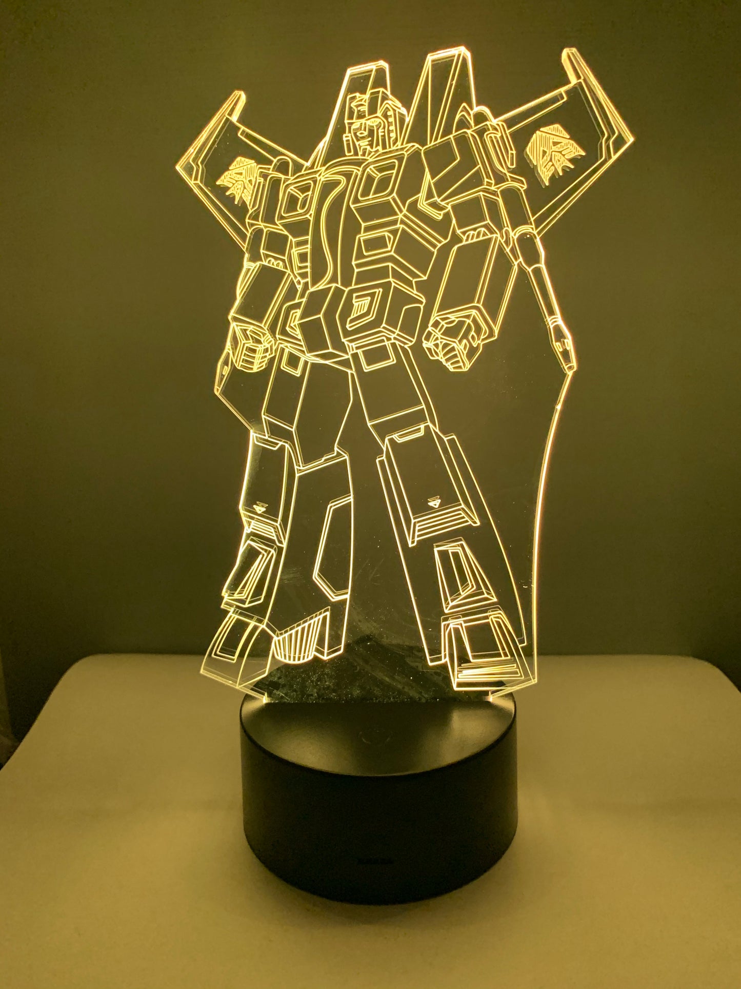 Lampe 3D DEL Starscream Transformer