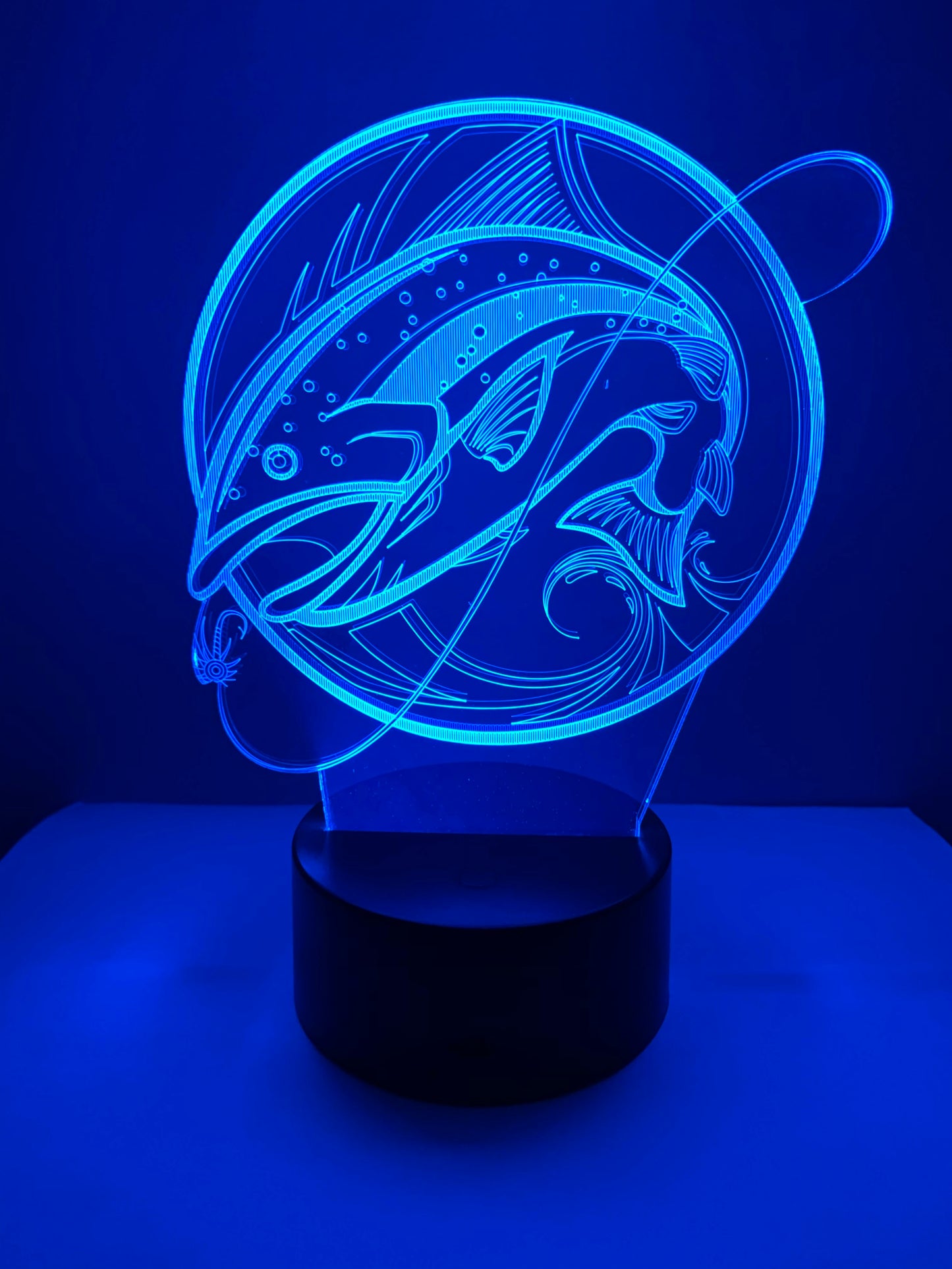 Lampe 3D DEL Pêche Poisson à l’hameçon