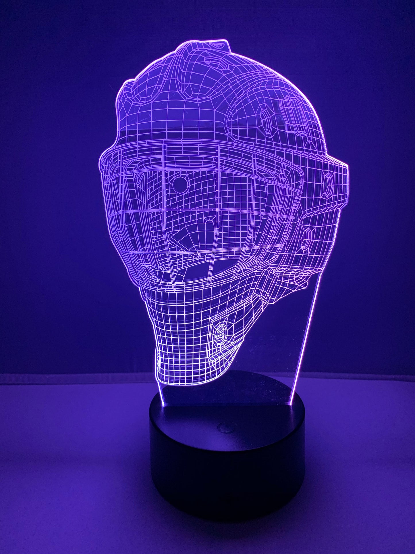 Lampe 3D DEL Hockey Casque de Gardien de but