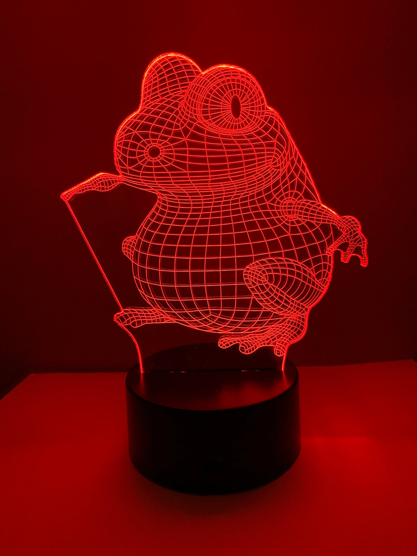 Lampe 3D DEL Grenouille