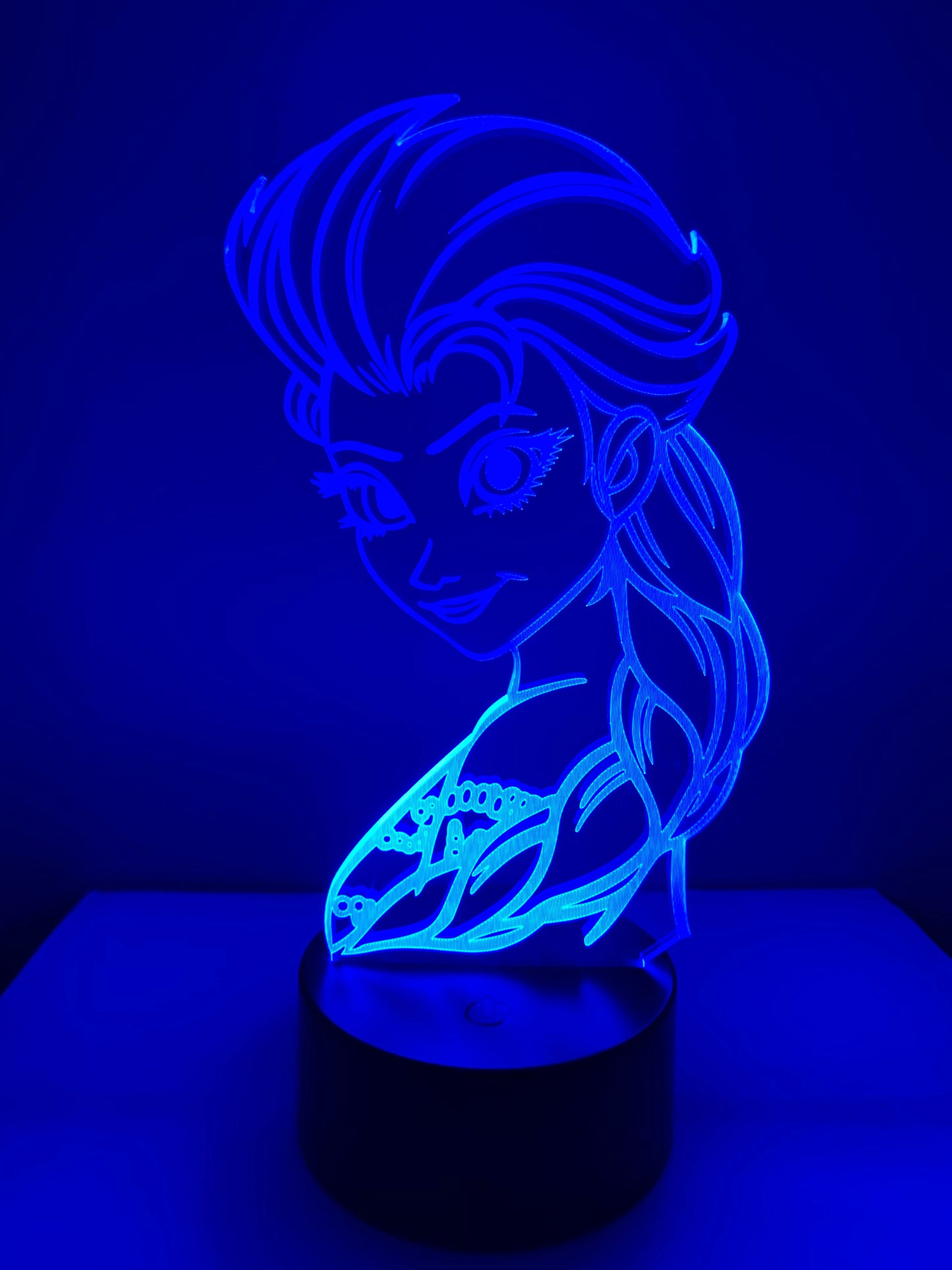 Lampe 3D DEL Elsa La Reine des Neiges Princesse