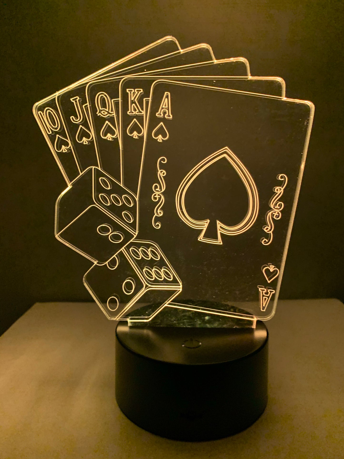 Lampe 3D DEL Jeux de cartes