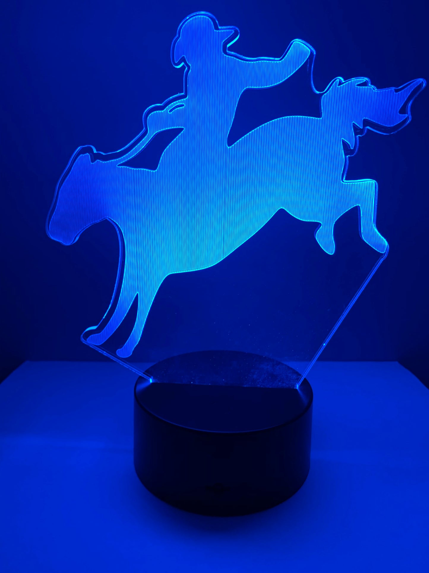 Lampe 3D DEL Cheval Rodéo
