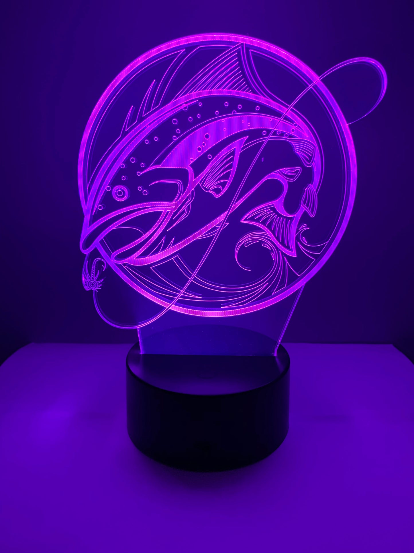Lampe 3D DEL Pêche Poisson à l’hameçon