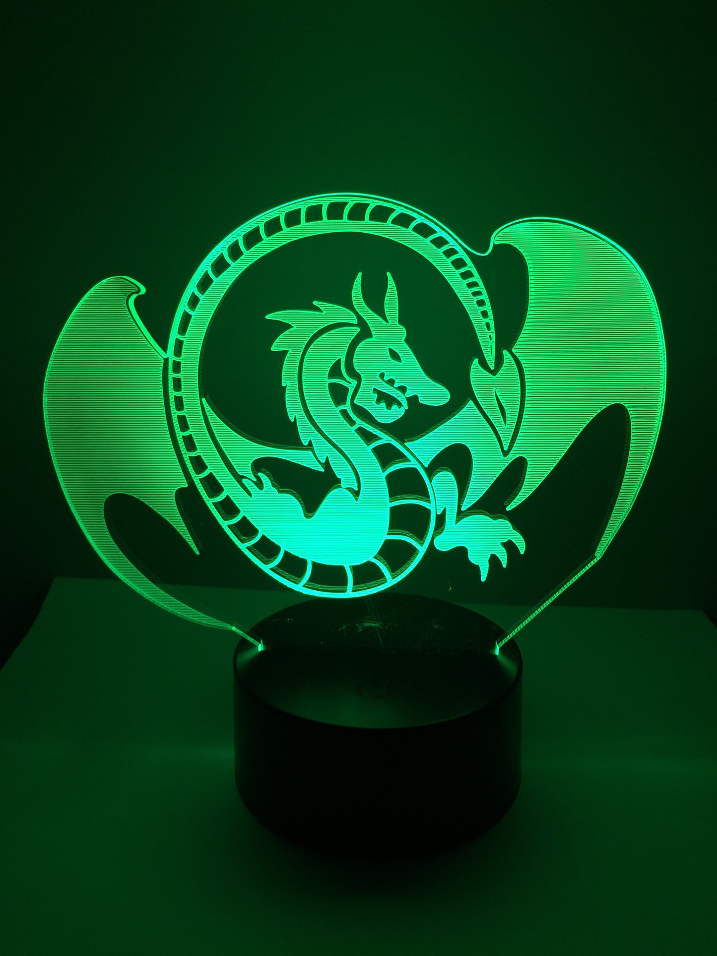 Lampe 3D DEL Logo Dragon