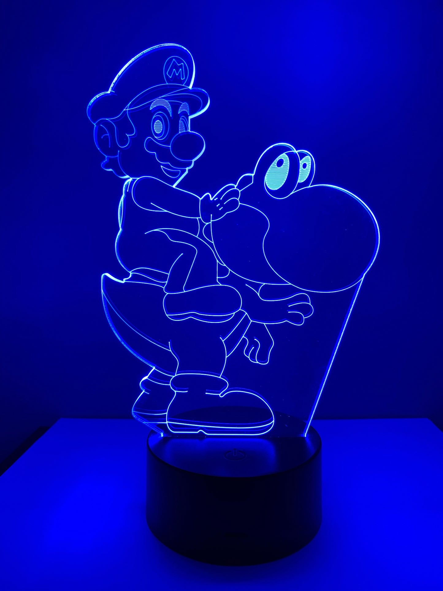 Lampe 3D DEL Mario sur Yoshi
