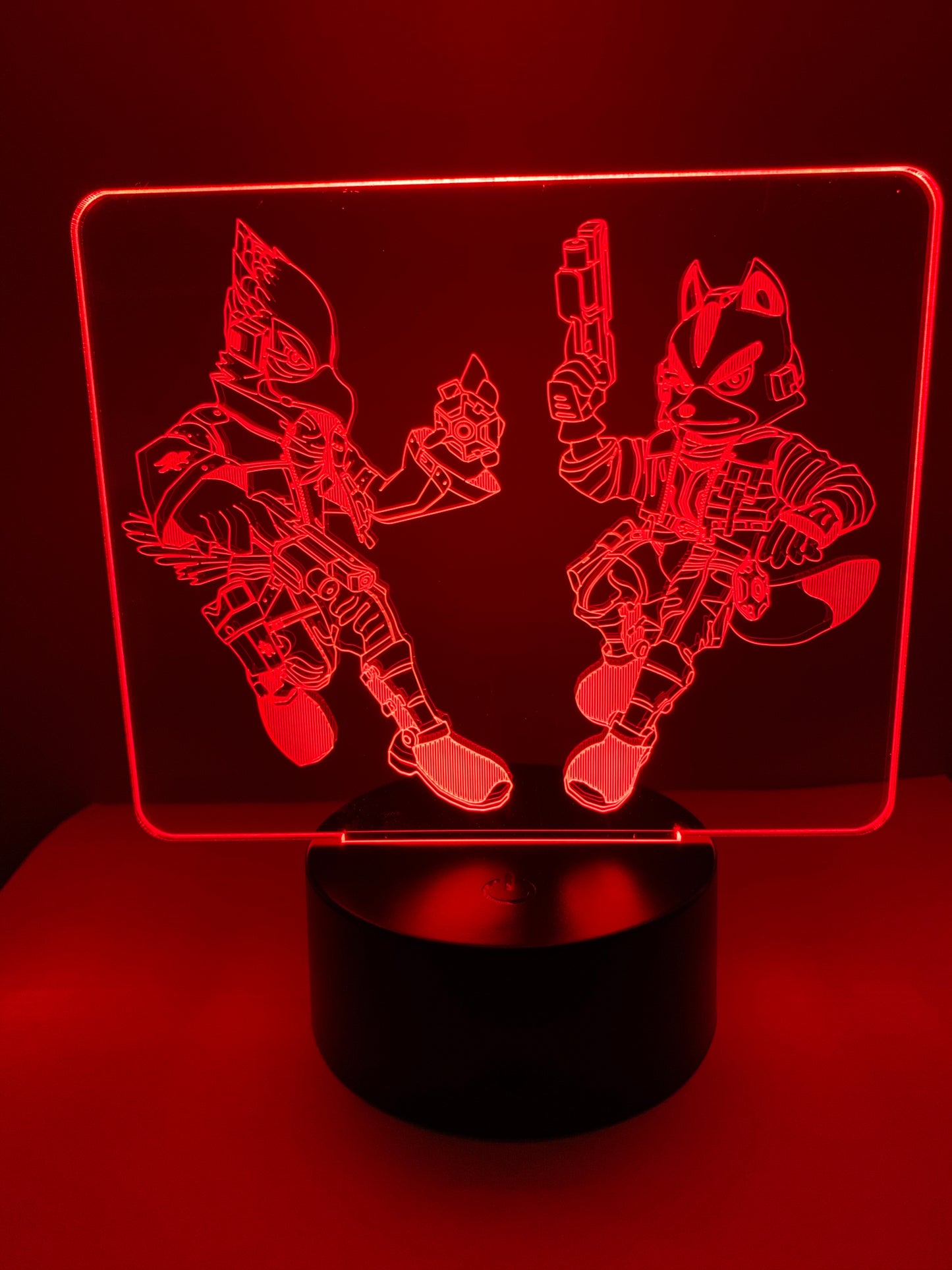 Lampe 3D DEL Fox et Falco Star Fox (Starfox)