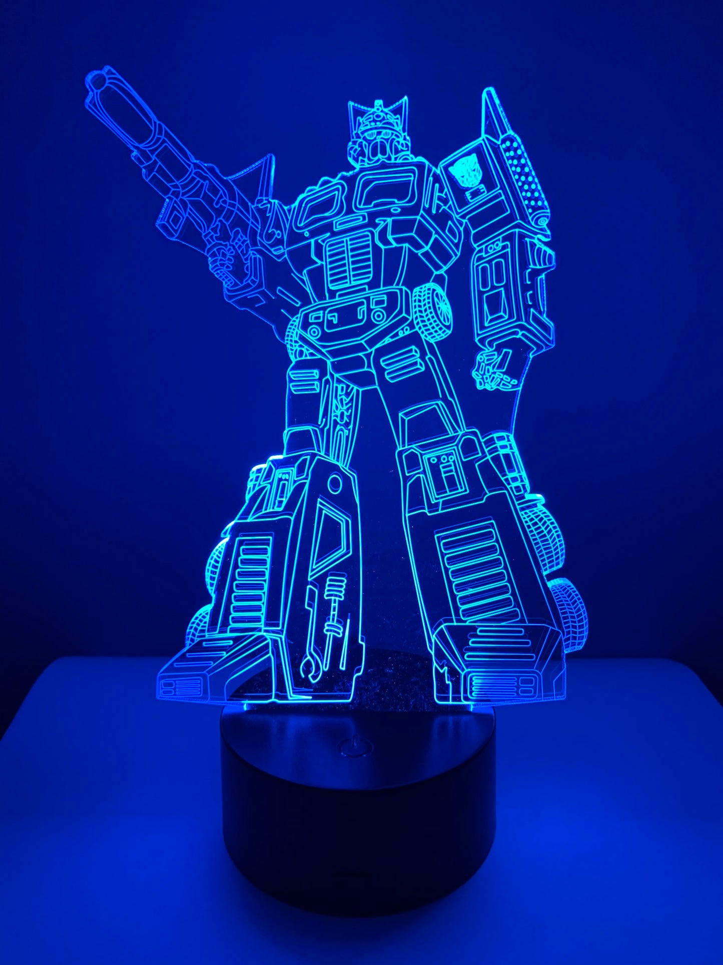 Lampe 3D DEL Optimus Prime Transformer