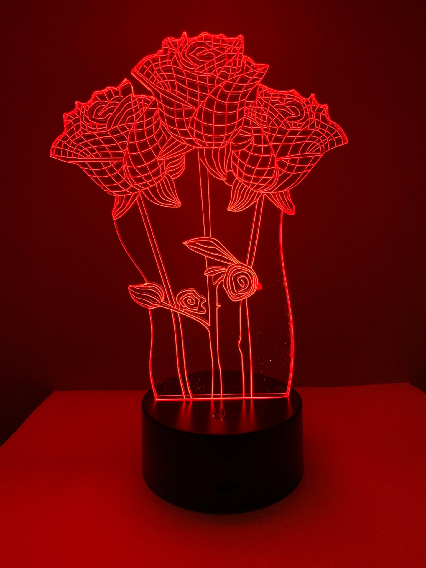 Lampe 3D DEL Fleurs