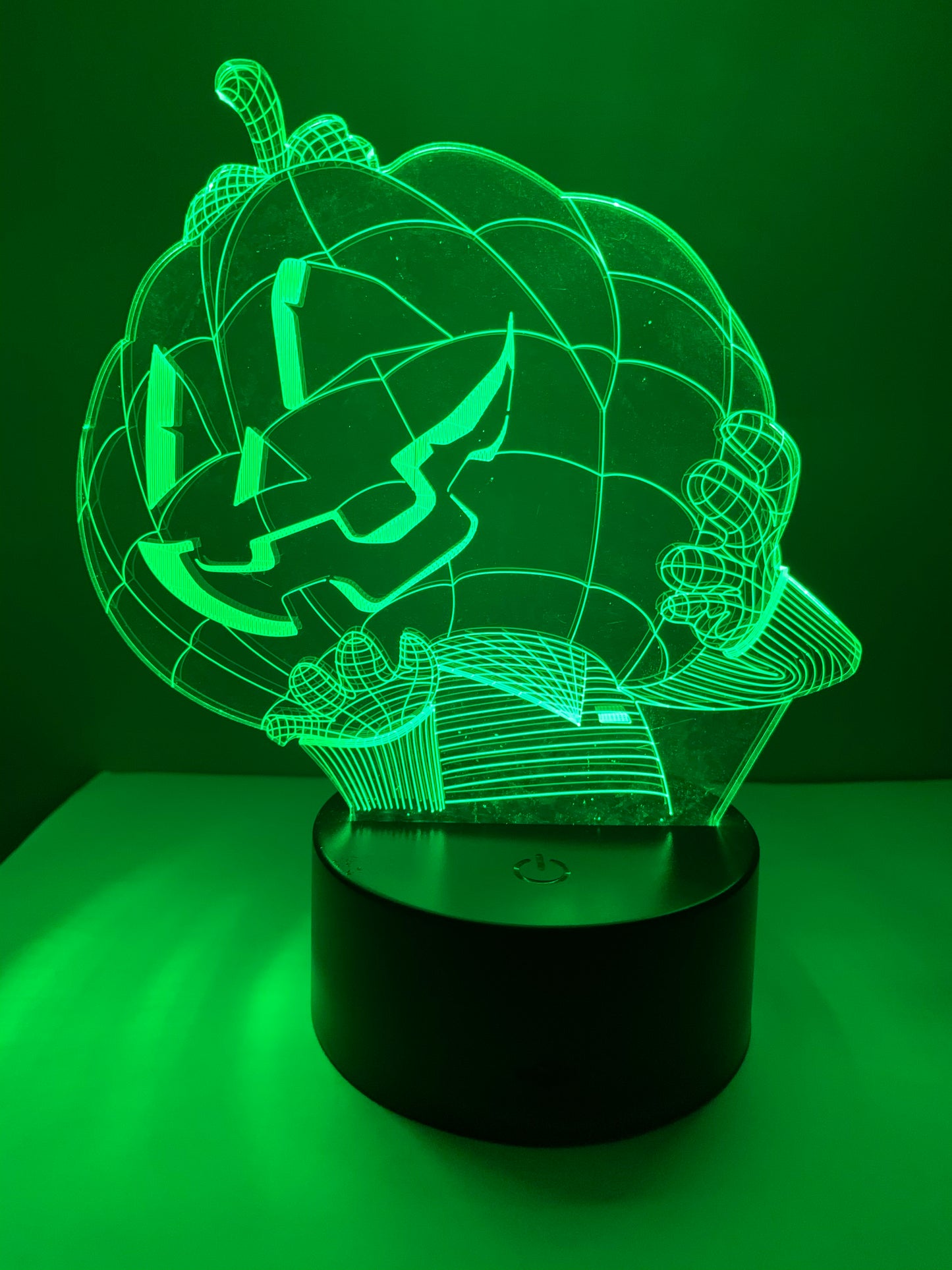 Lampe 3D DEL Tête de Citrouille Halloween