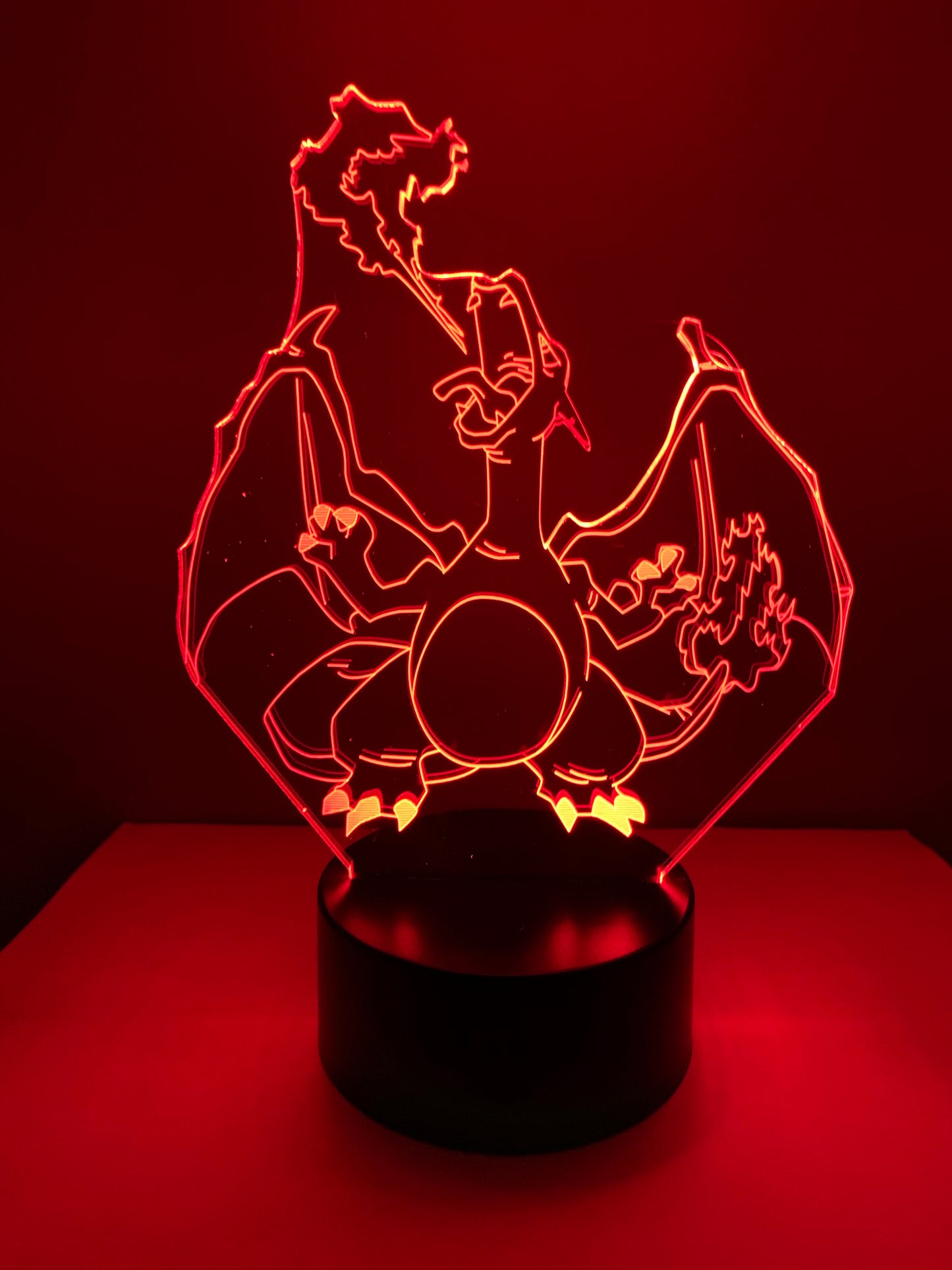 Lampe 3D DEL Charizard Pokémon