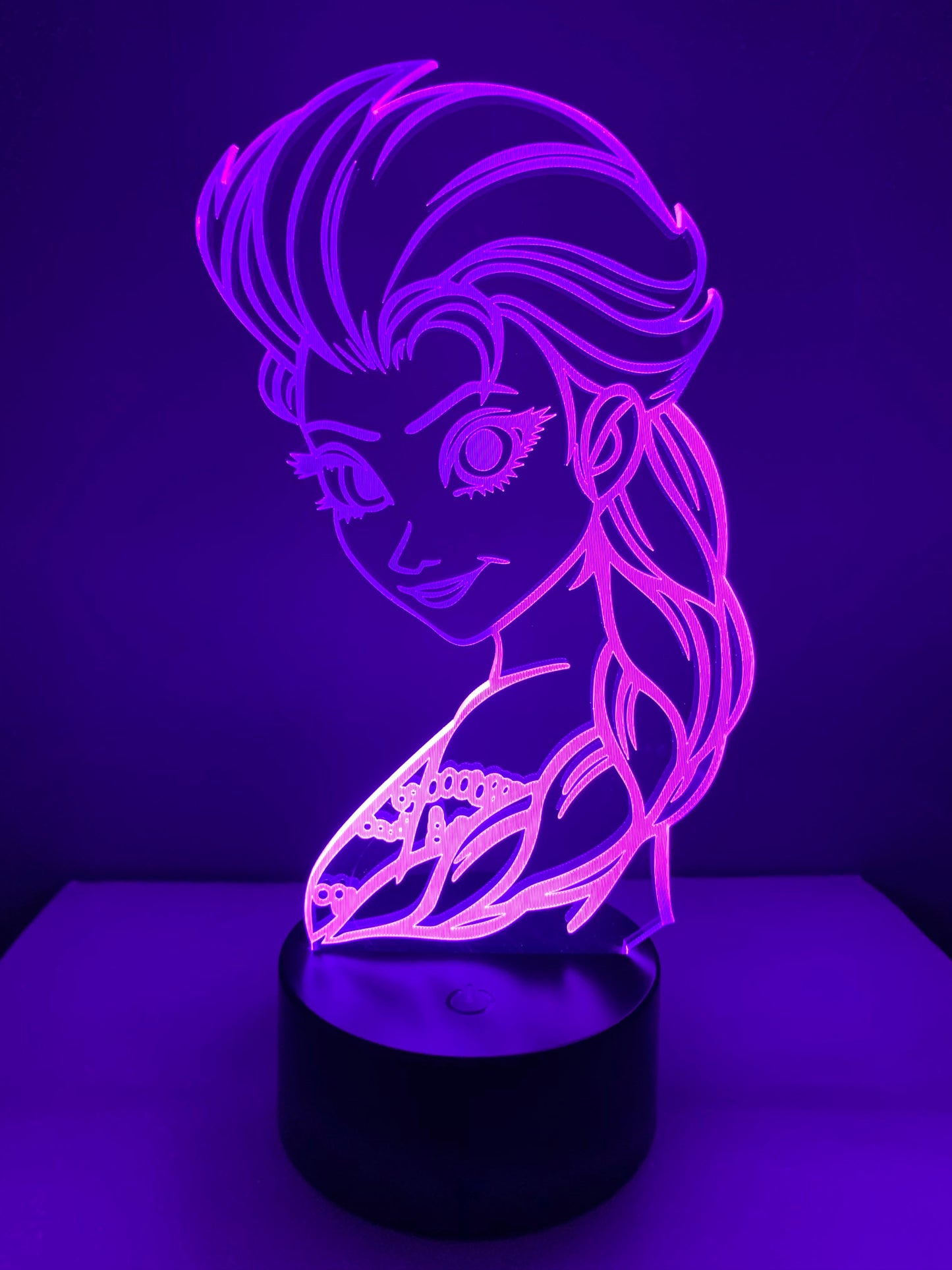 Lampe 3D DEL Elsa La Reine des Neiges Princesse