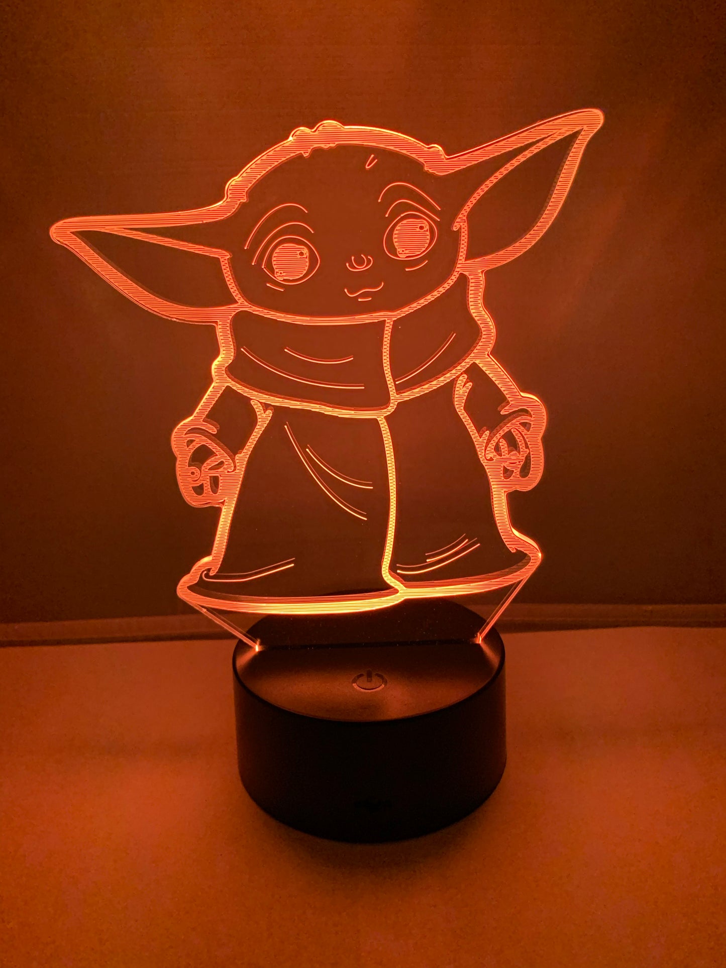 Lampe 3D DEL Grogu Bébé Yoda Star Wars