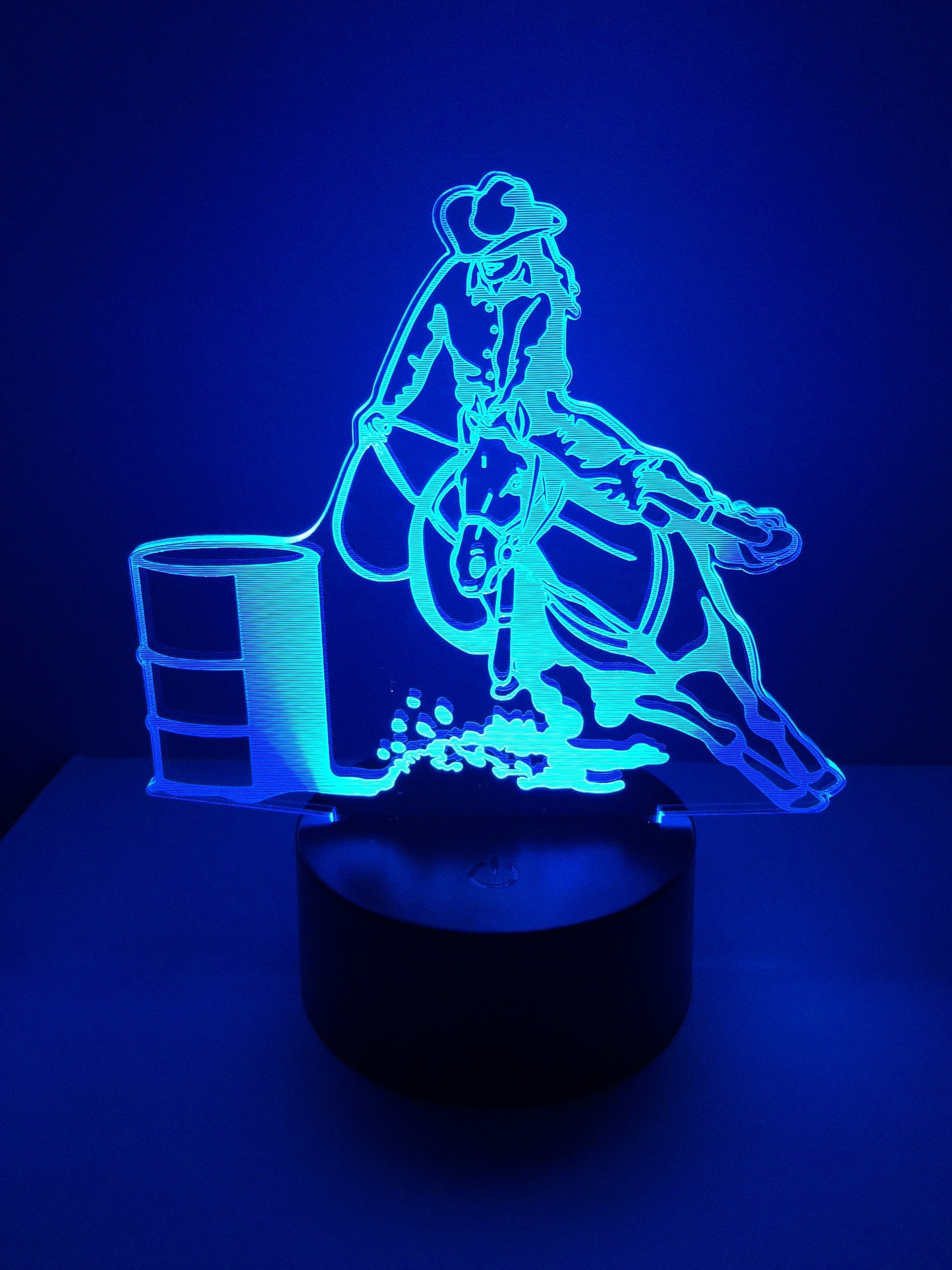 Lampe 3D DEL Cheval de baril