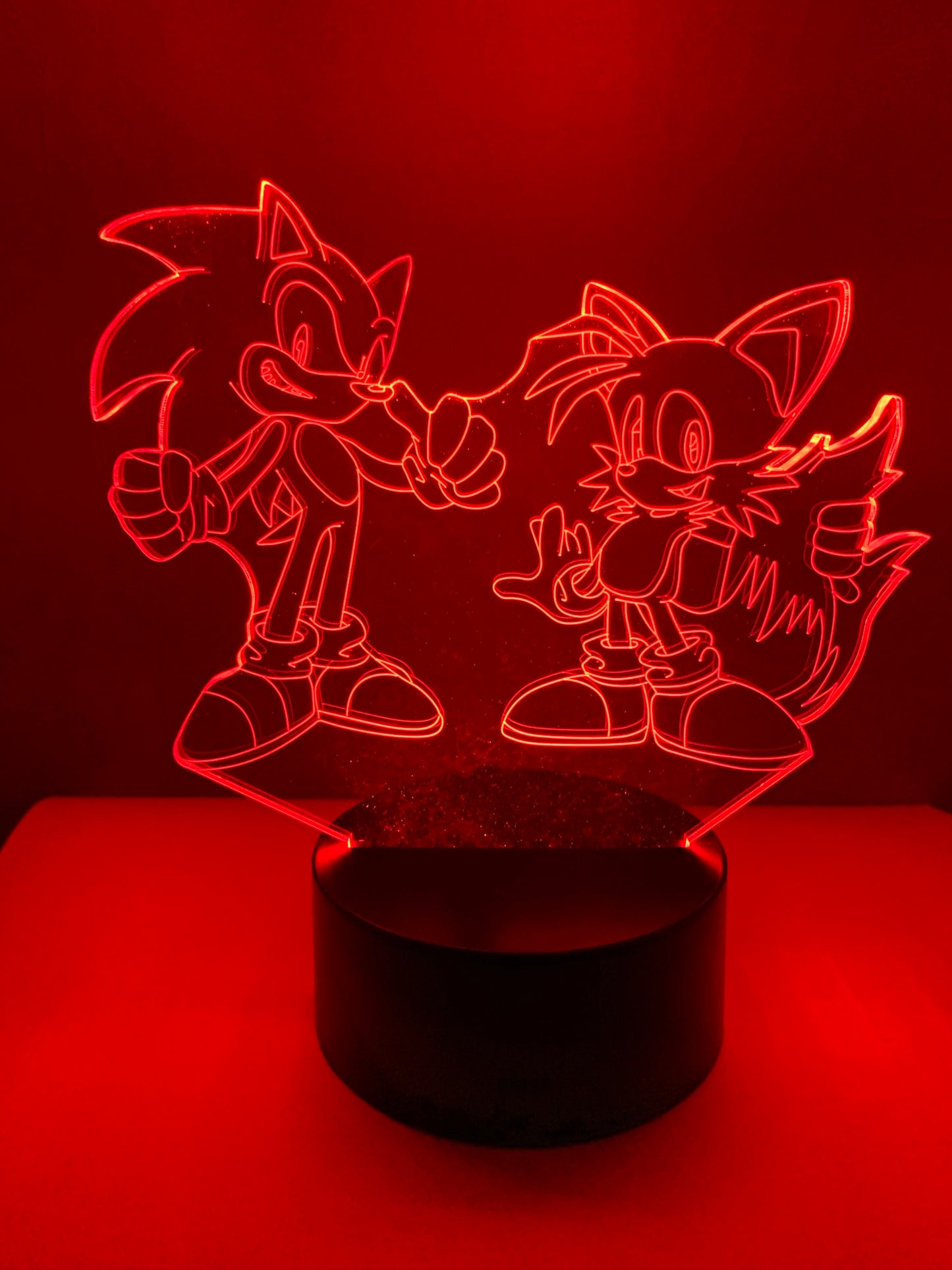Lampe 3D DEL Sonic The Hedgehog et Tail