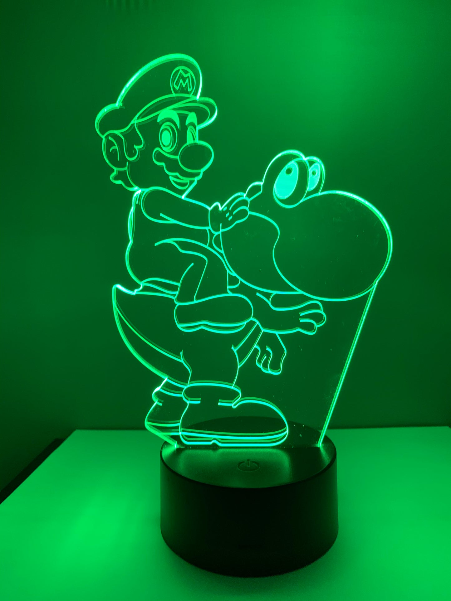 Lampe 3D DEL Mario sur Yoshi