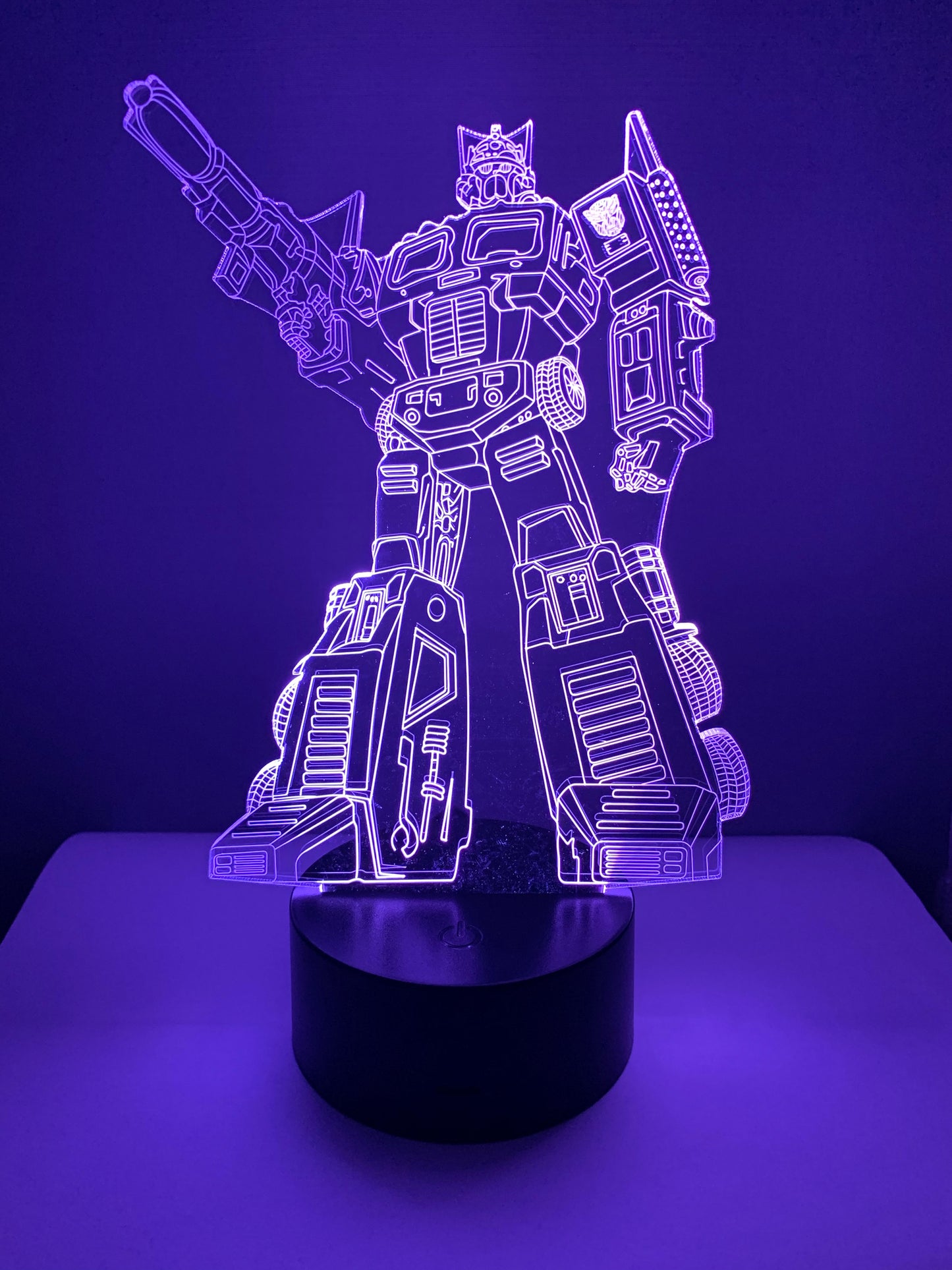 Lampe 3D DEL Optimus Prime Transformer