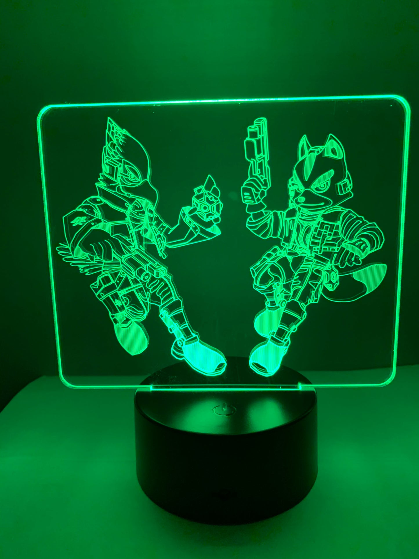 Lampe 3D DEL Fox et Falco Star Fox (Starfox)
