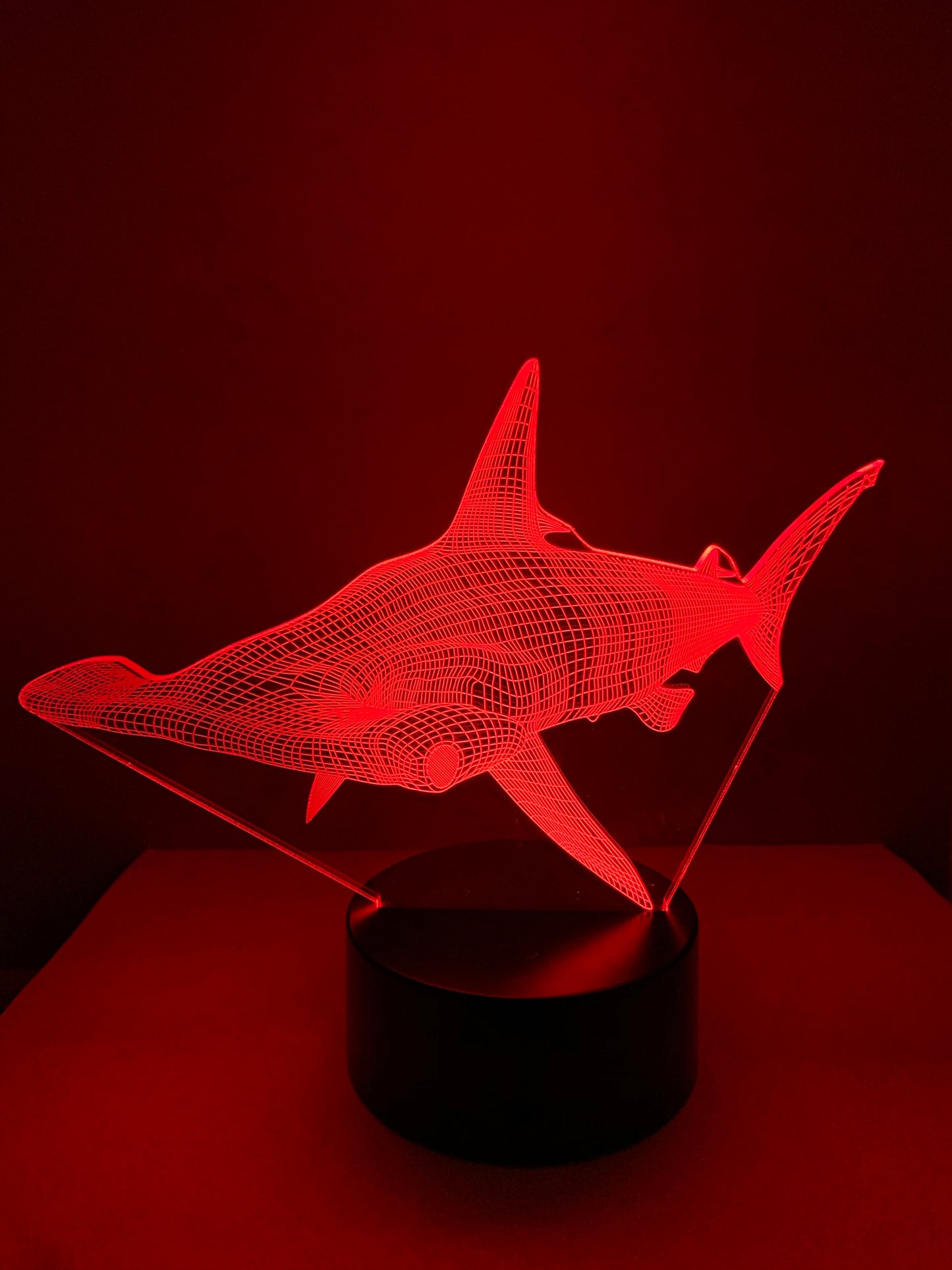 Lampe 3D DEL Requin Marteau