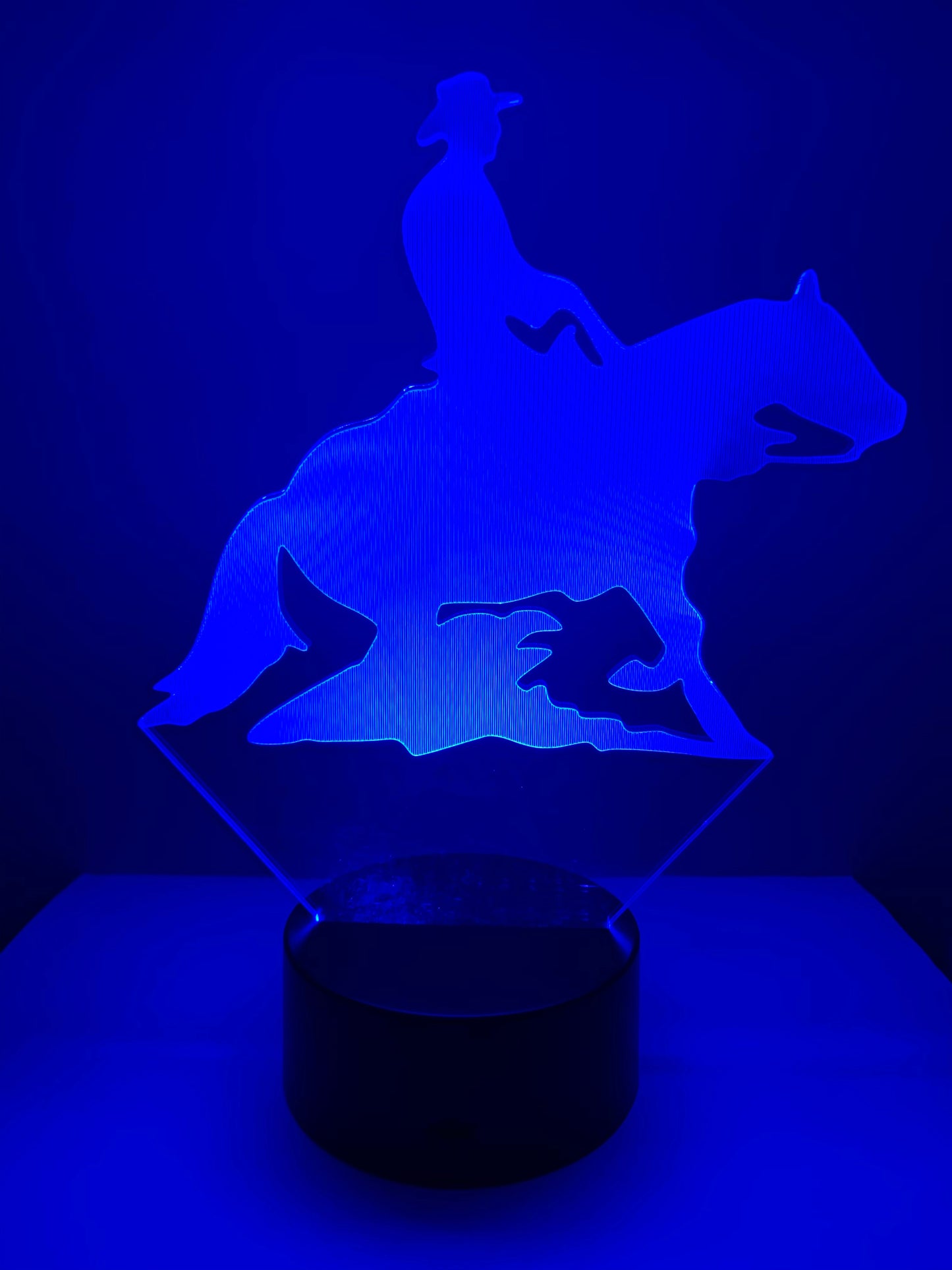 Lampe 3D DEL Cheval Reining