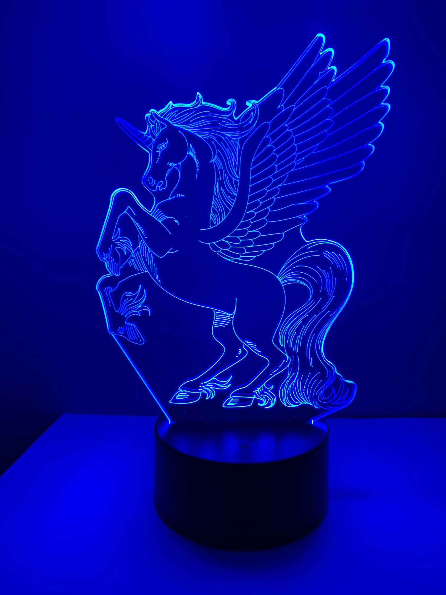 Lampe 3D DEL Licorne
