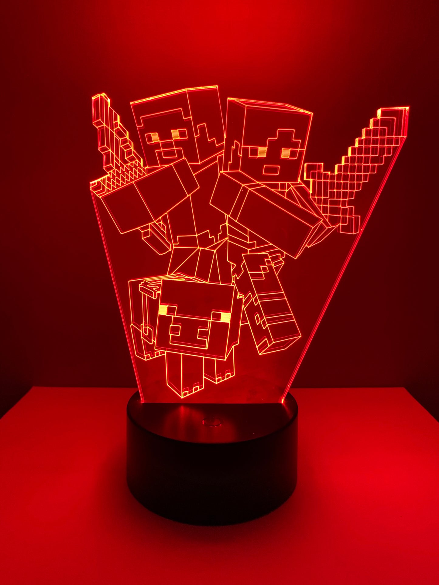 Lampe 3D DEL Personnages Minecraft