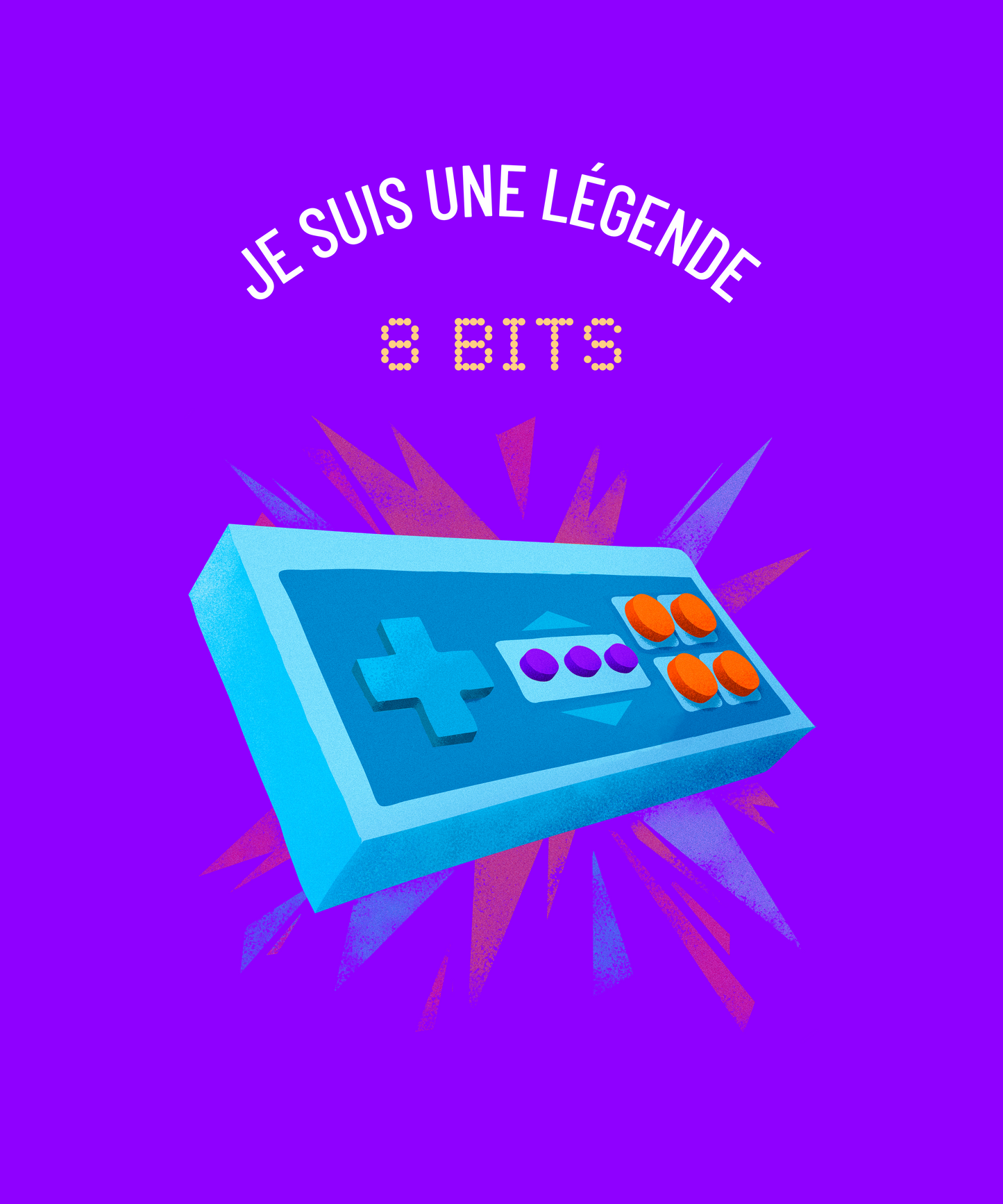 Housse de coussin Je suis une légende 8 bit