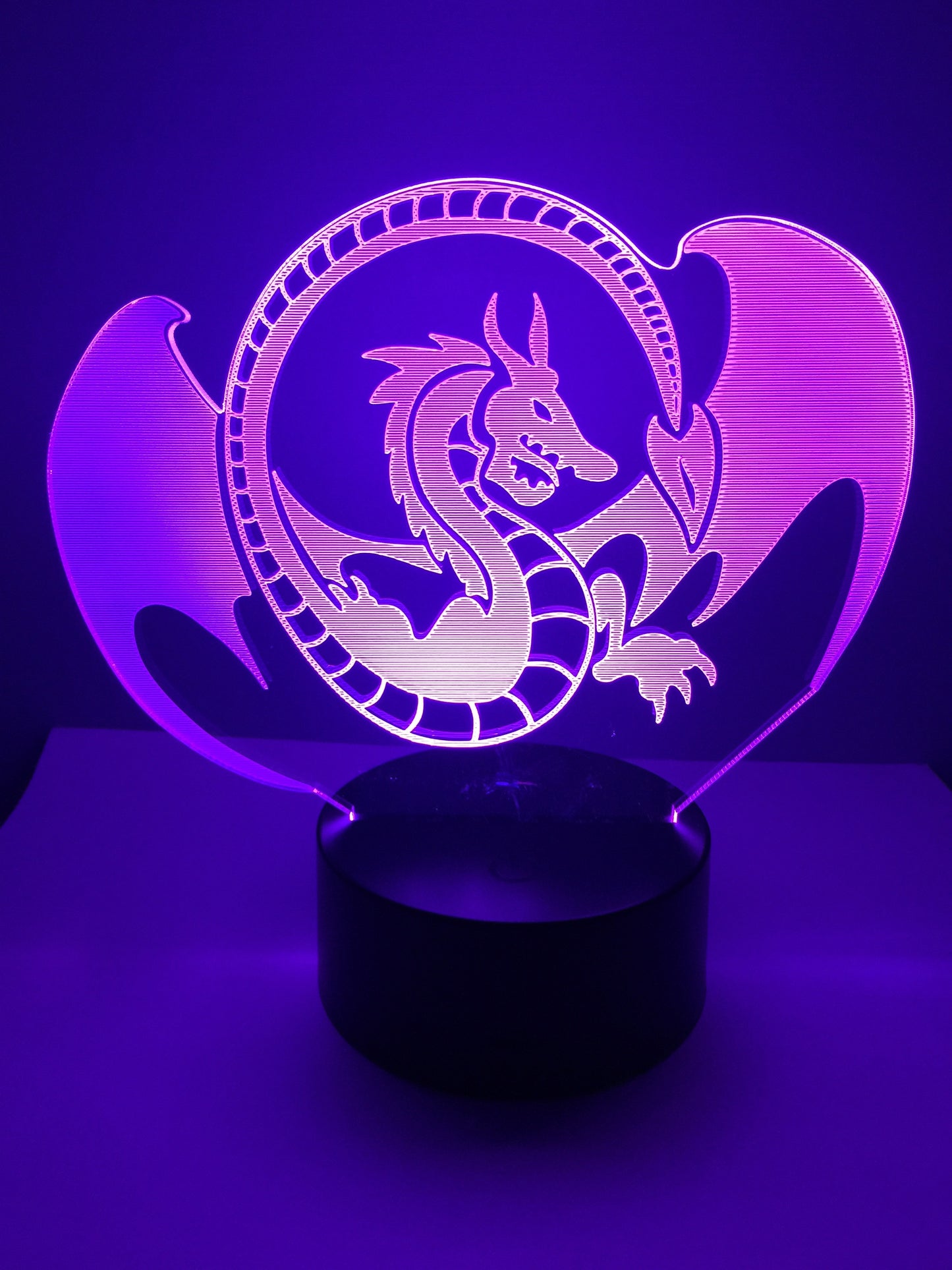 Lampe 3D DEL Logo Dragon