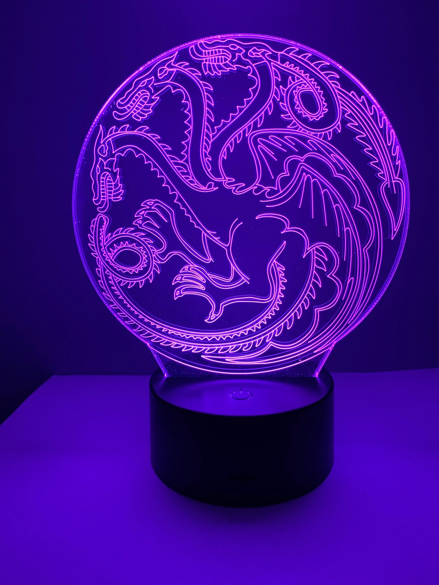 Lampe 3D DEL Dragon Game of thrones House Targaryen