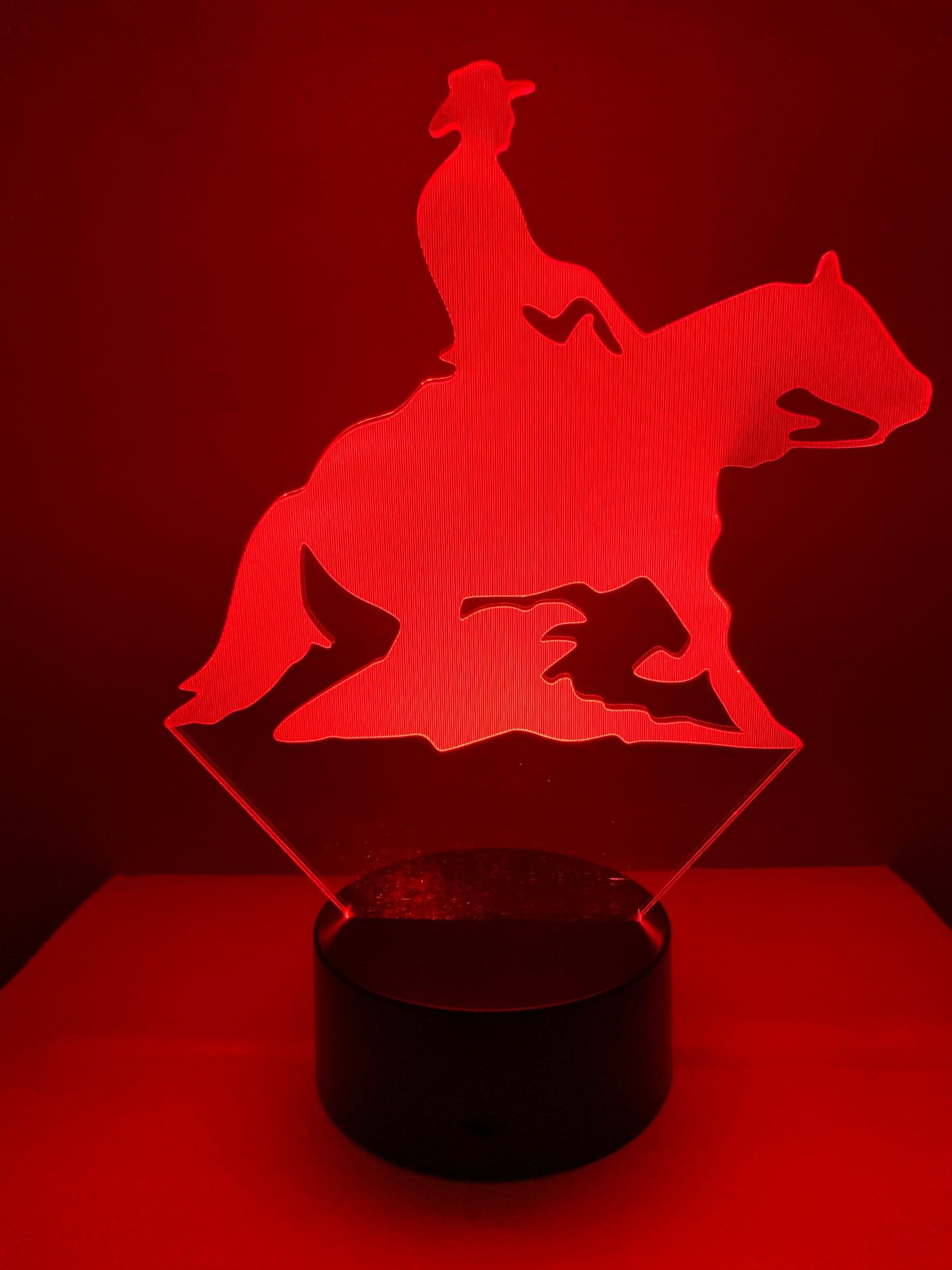 Lampe 3D DEL Cheval Reining