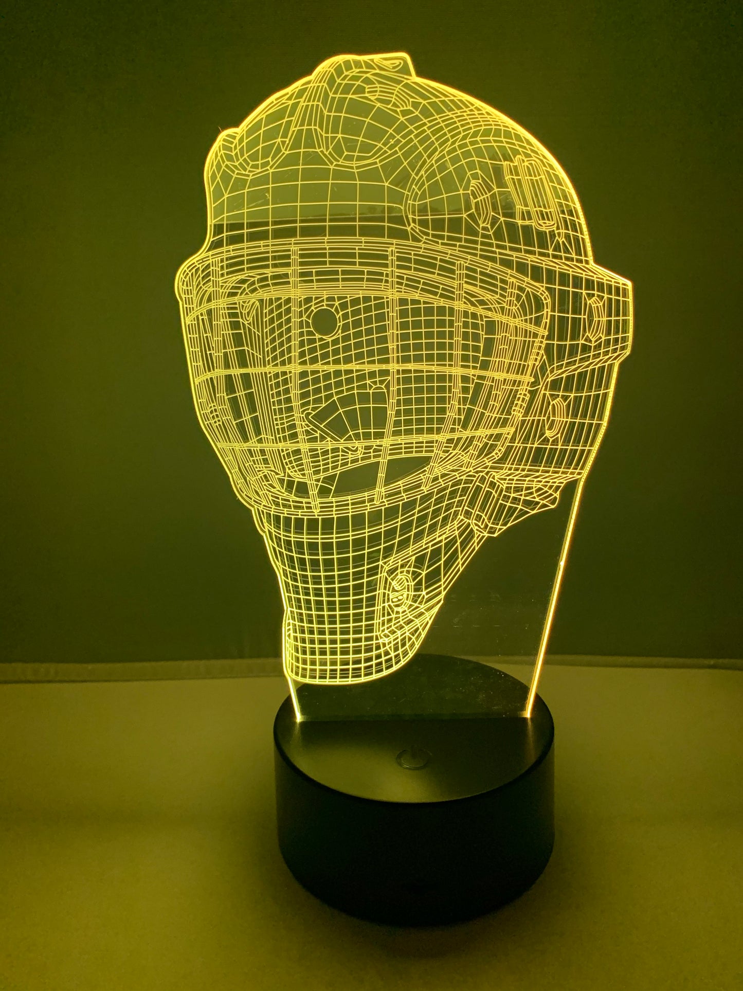 Lampe 3D DEL Hockey Casque de Gardien de but