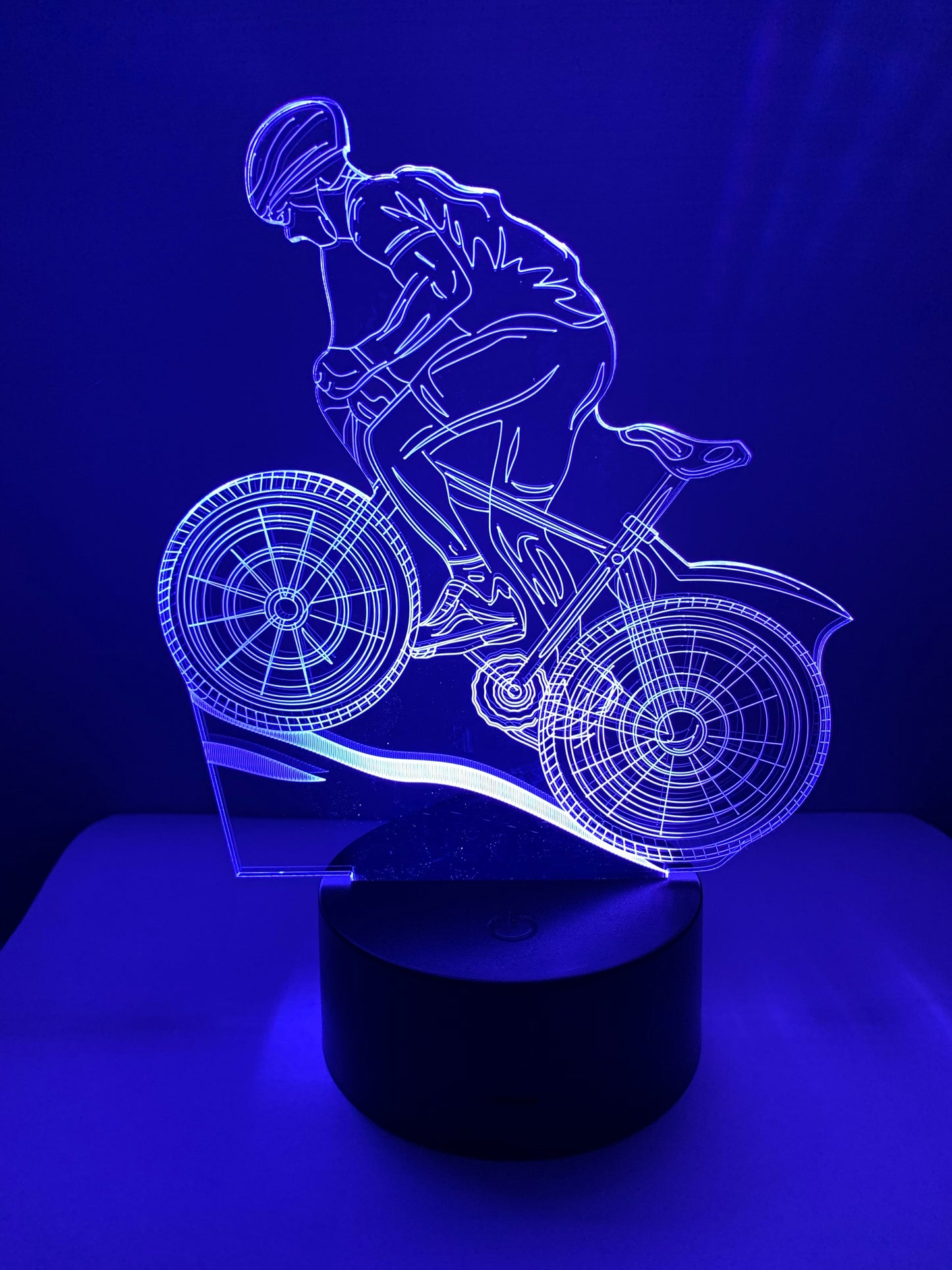 Lampe 3D DEL Cycliste Vélo - Bicyclette