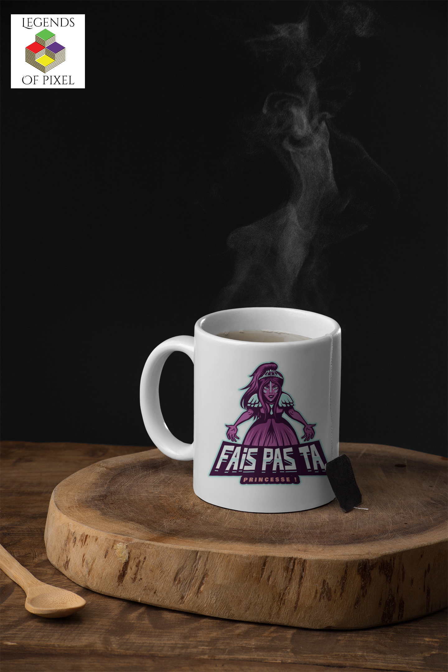 Autocollant pour tasse Fais pas ta princesse !