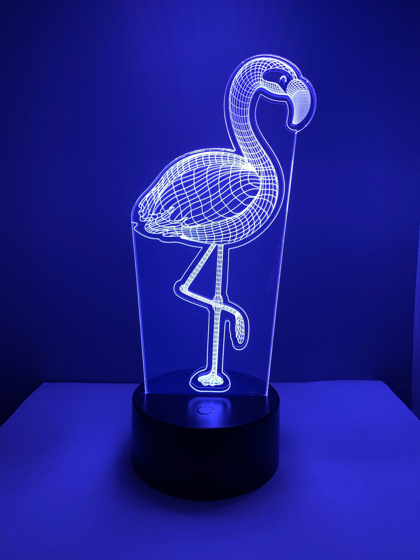 Lampe 3D DEL Flamand Rose