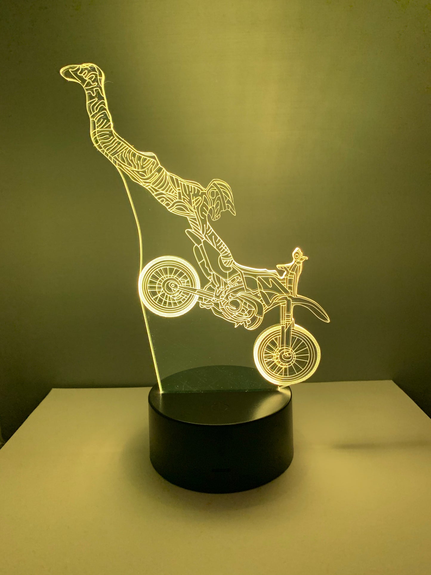 Lampe 3D DEL Saut en Motocross (Moto)
