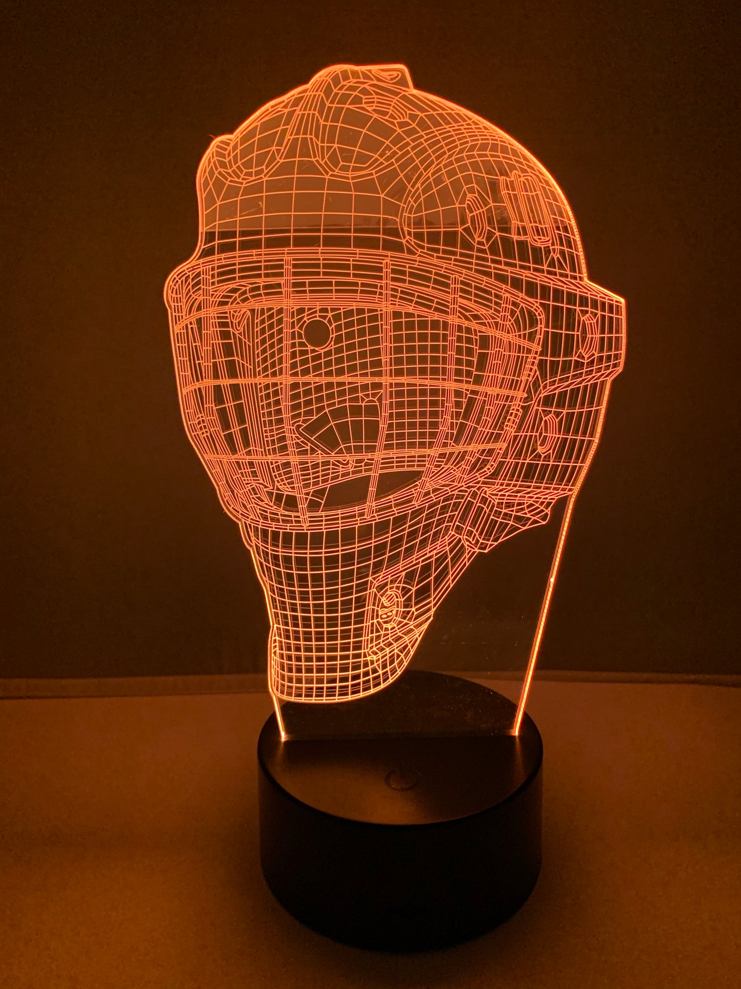 Lampe 3D DEL Hockey Casque de Gardien de but