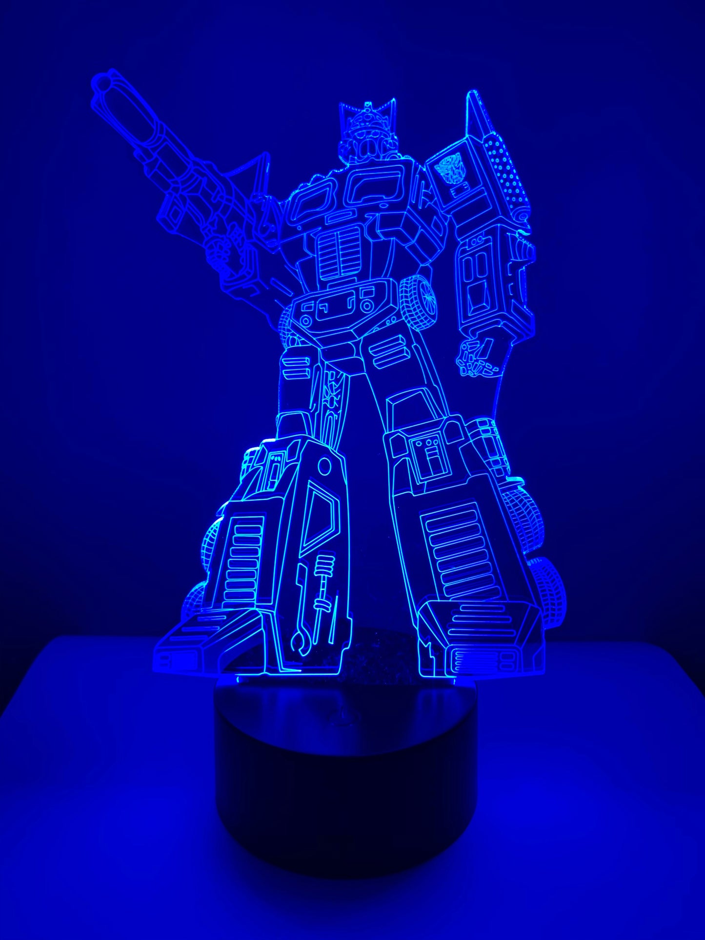 Lampe 3D DEL Optimus Prime Transformer