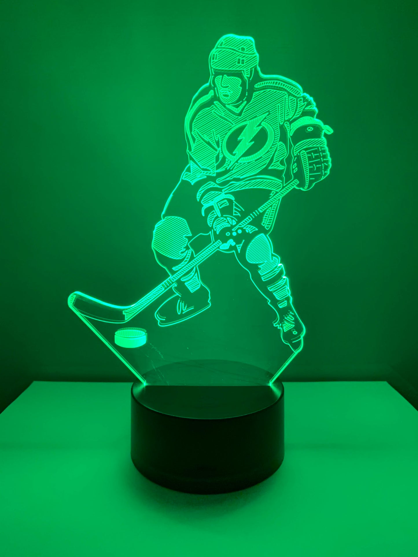 Lampe 3D DEL Joueur hockey Lightning