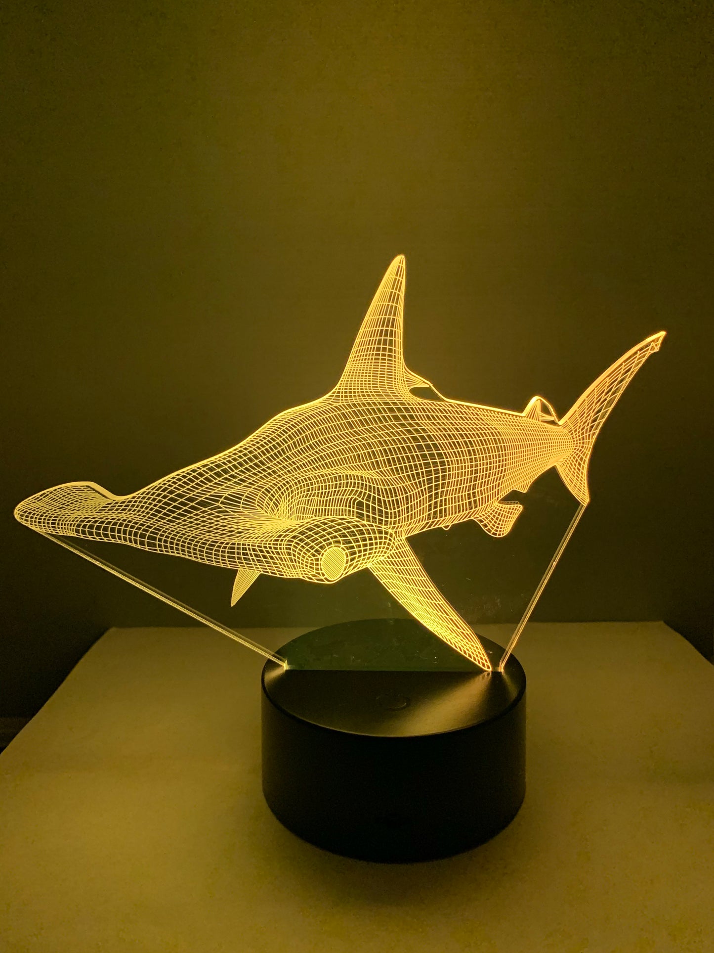 Lampe 3D DEL Requin Marteau