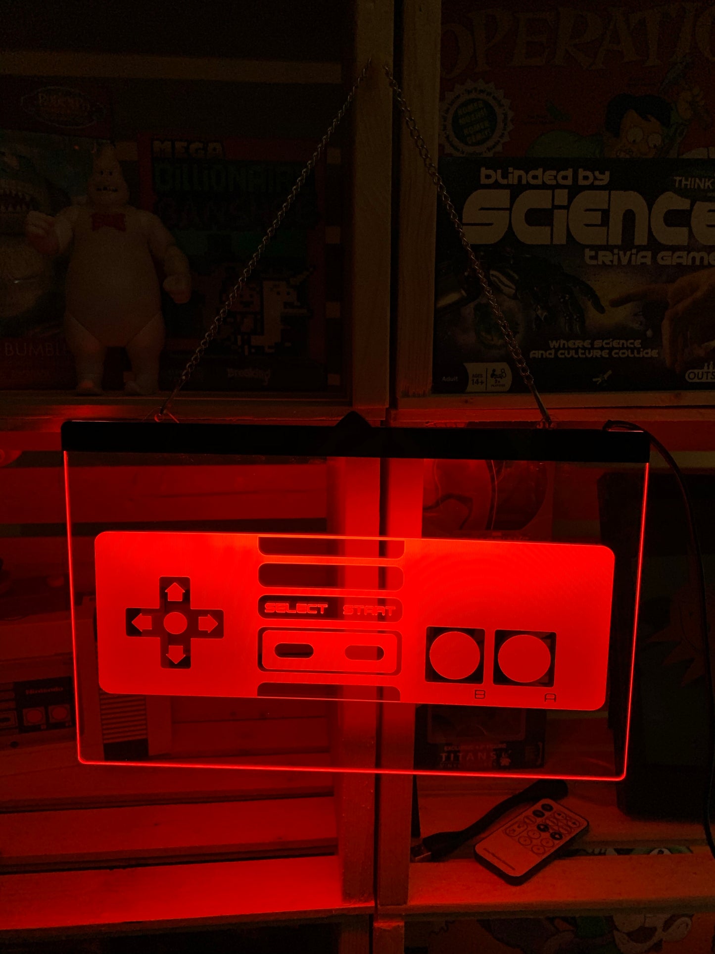 Enseigne DEL Manette avec chaîne