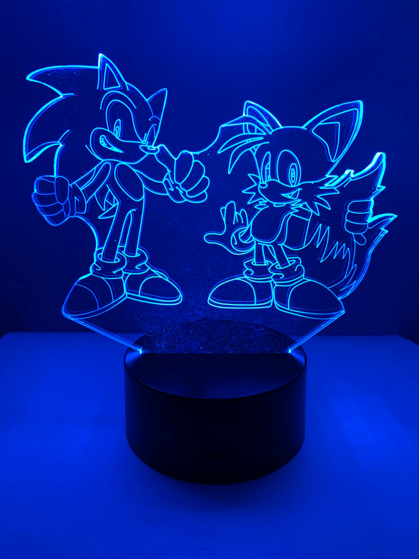 Lampe 3D DEL Sonic The Hedgehog et Tail